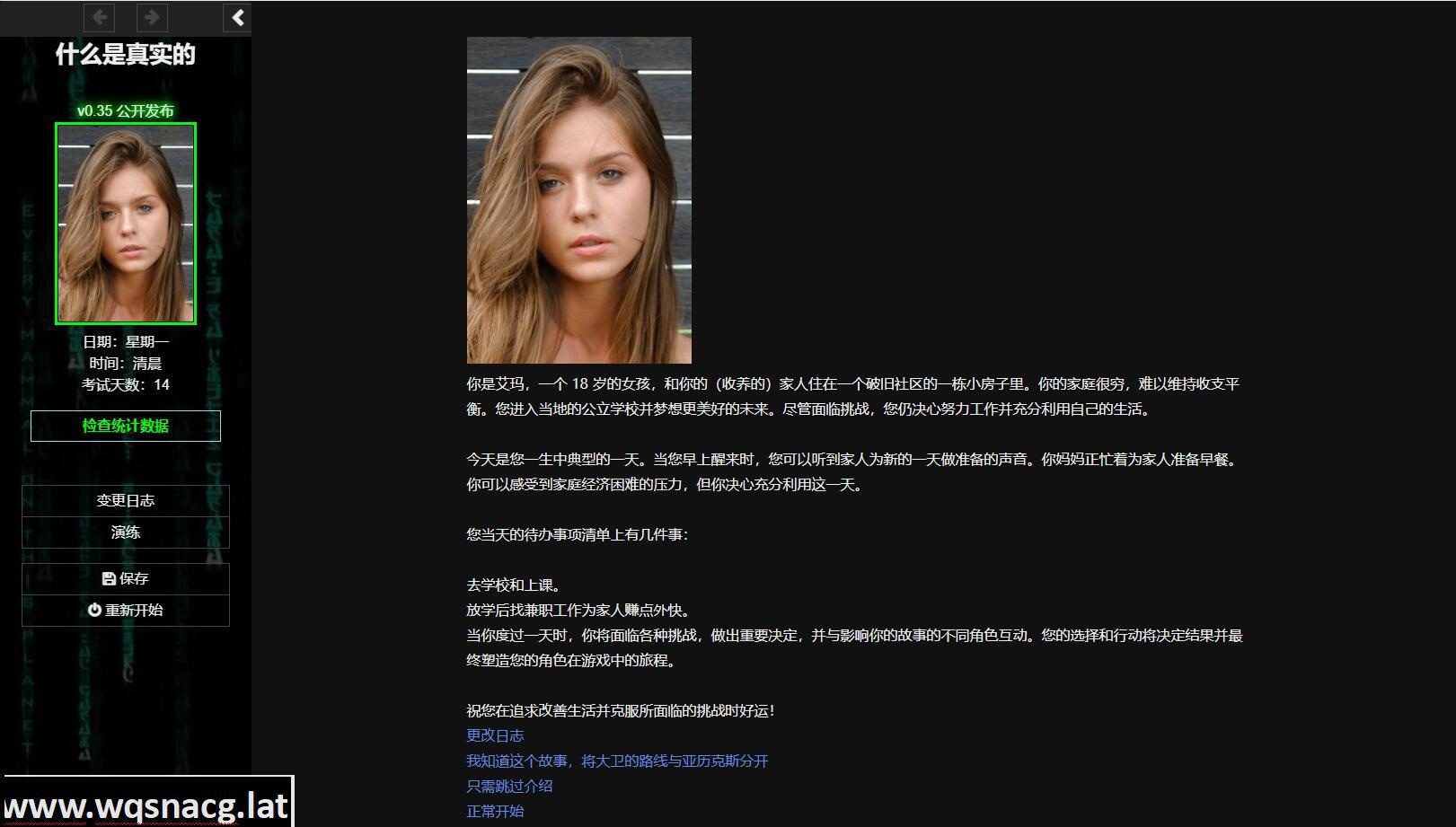 [现实真人HTML浏览器汉化] 什么是真实的？What Is Real v0.35 public 浏览器中文 [多空/2.3G]-造梦少女游戏造梦少女游戏网