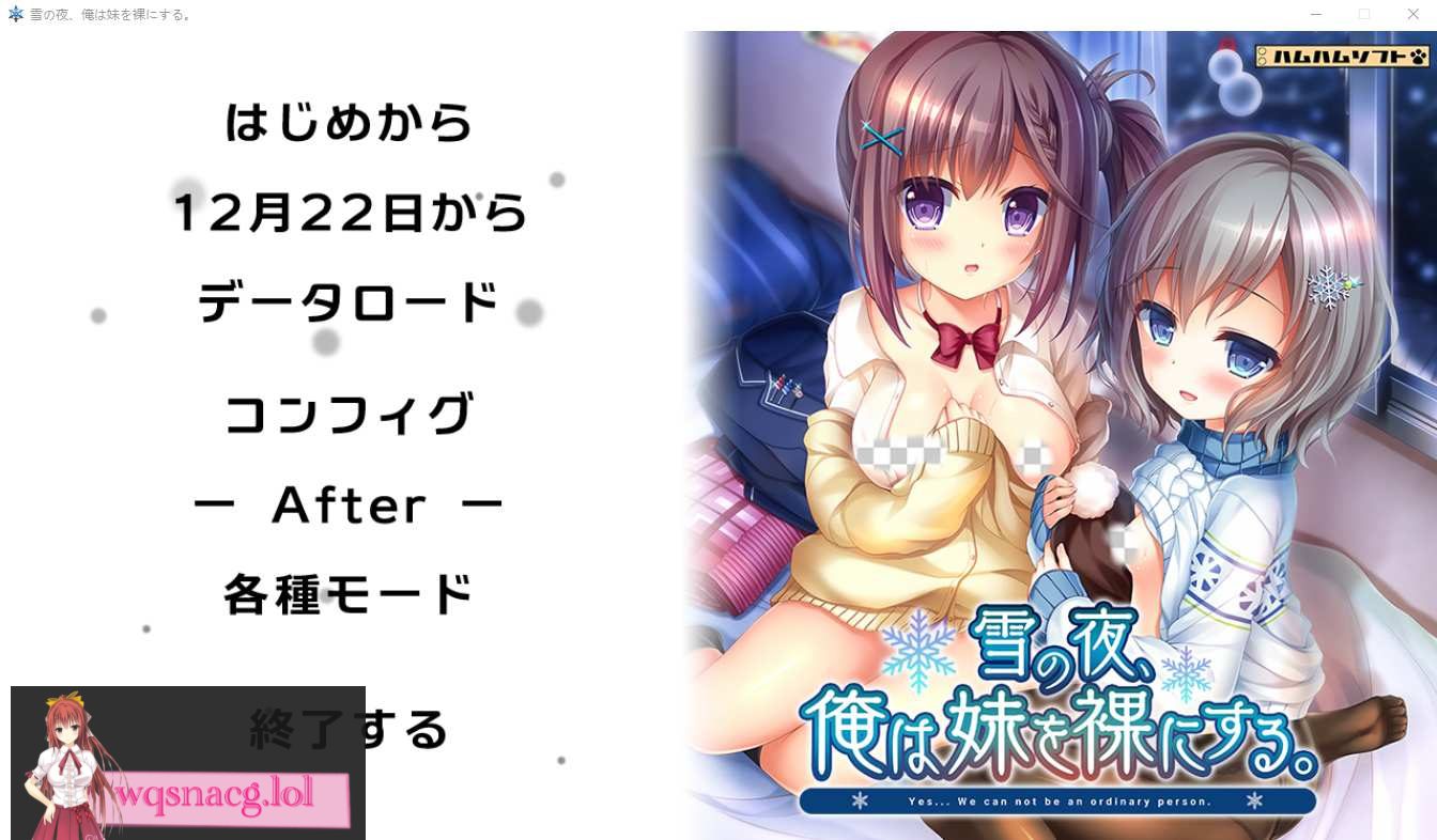 [ADV/汉化] 雪之夜,我将妹妹脱光衣服~雪の夜、俺は妹を菓にする。AI汉化版+全CG存档★全CV3.3G-造梦少女游戏造梦少女游戏网