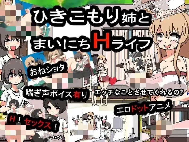 [互动SLG/像素动态] 和家里蹲死宅女姐姐的エロ生活 引きこもり姉とまいにちHライフ  DL日文版 900M-造梦少女游戏造梦少女游戏网